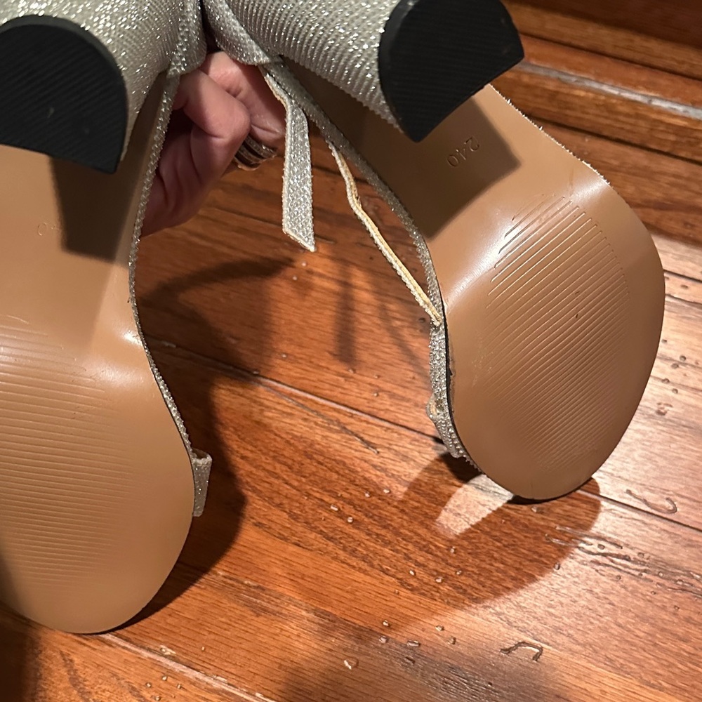 Silver Glitter Heels - Picture 5 of 6